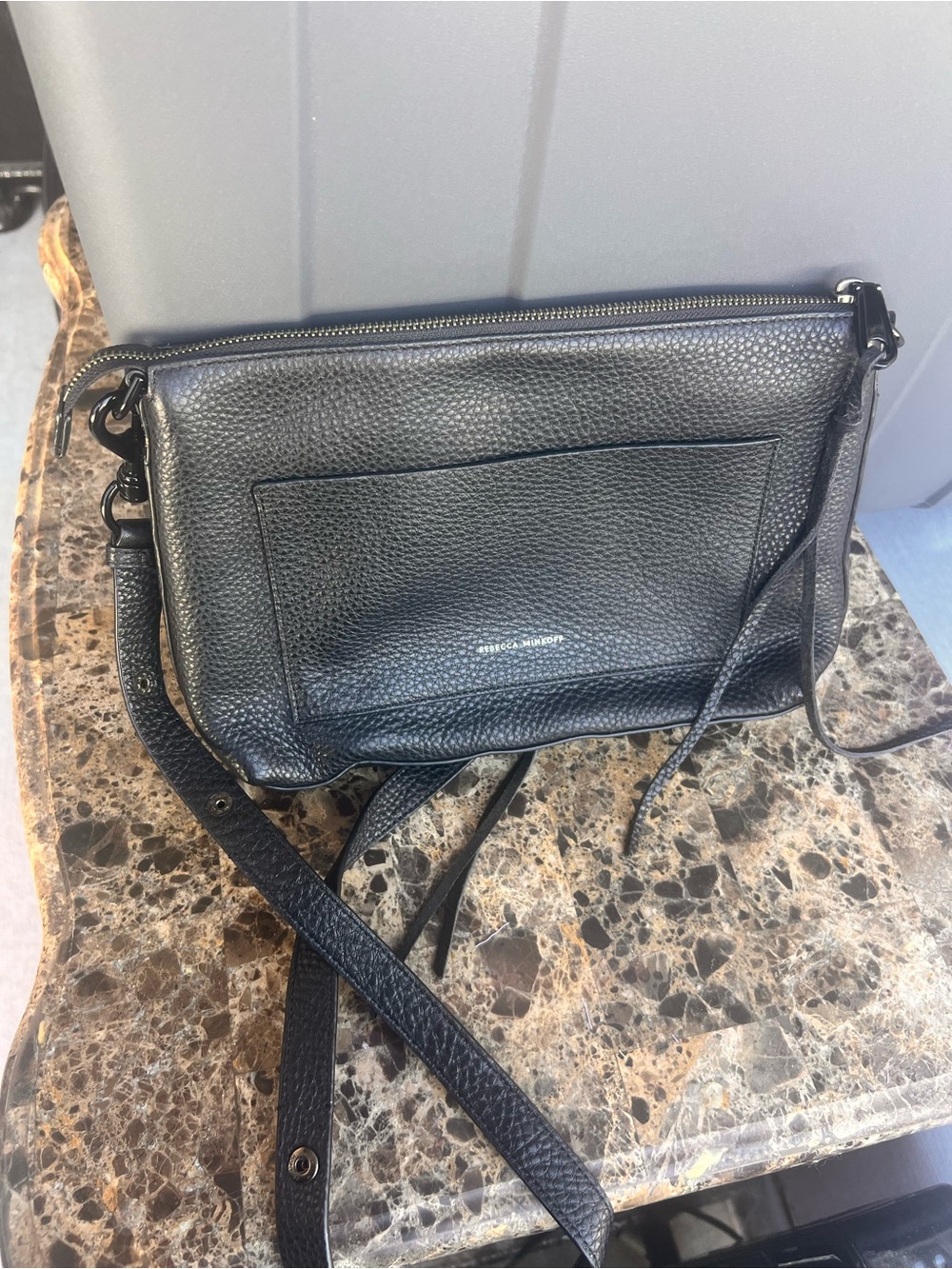 Rebecca Minkoff Black Pebbled Leather Crossbody
